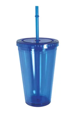 100% Bpa Free Cup Bottle With Straw Double Wall Screw On Lid Water Drinks 16oz