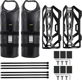 2 Pack Front Fork Bags, Mountain/Road Bike Waterproof Roll Top Design, 5L Capacity, Sporty Casual Style 2 Pack Front Fork Bags, Mountain/Road Bike Waterproof Roll Top Design, 5L Capacity, Sporty Casual Style