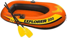 6 Inflatable Fishing Boats with Oars, Pumps, Lake, Pool Water Drift Rafts Water Sports
