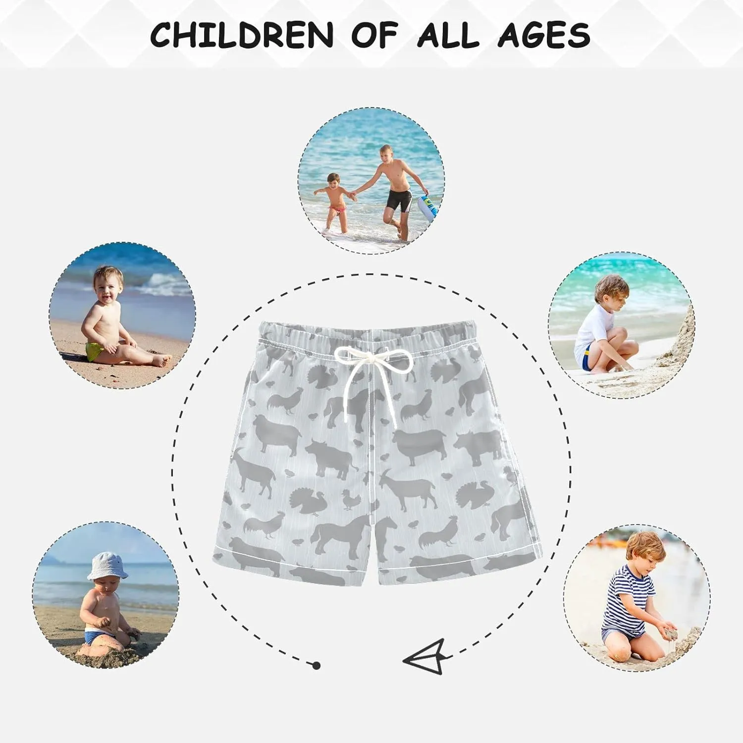 Aflyko Boys' Board Short Girls Swimming Trunk Bathing Suit Swimwear All Day Shorts