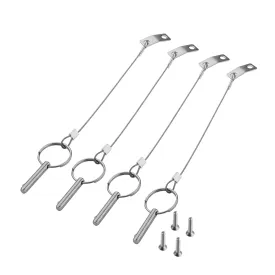 Bimini Top Quick Release Pin 1/4" 316 Stainless Steel with Lanyard Pin,Boat Bimini Top Deck Pins,Marine Bimini Top Hardware Accessories,Pack of 4