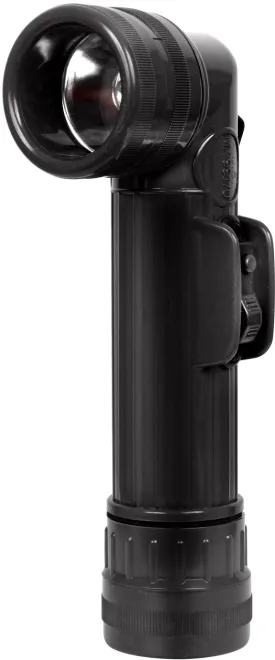 Black - Genuine GI Military D-Cell Anglehead Flashlight - USA Made