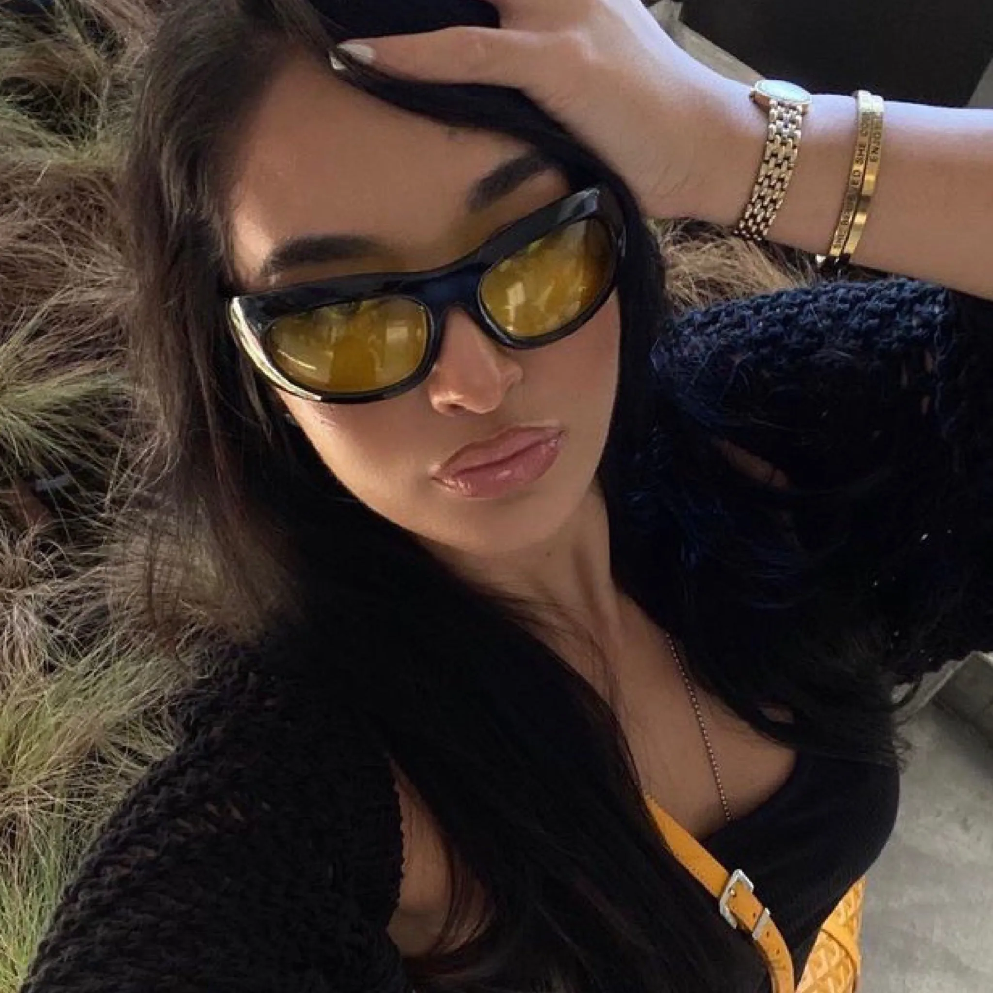 CLANK Gloss Black Sports Sunglasses