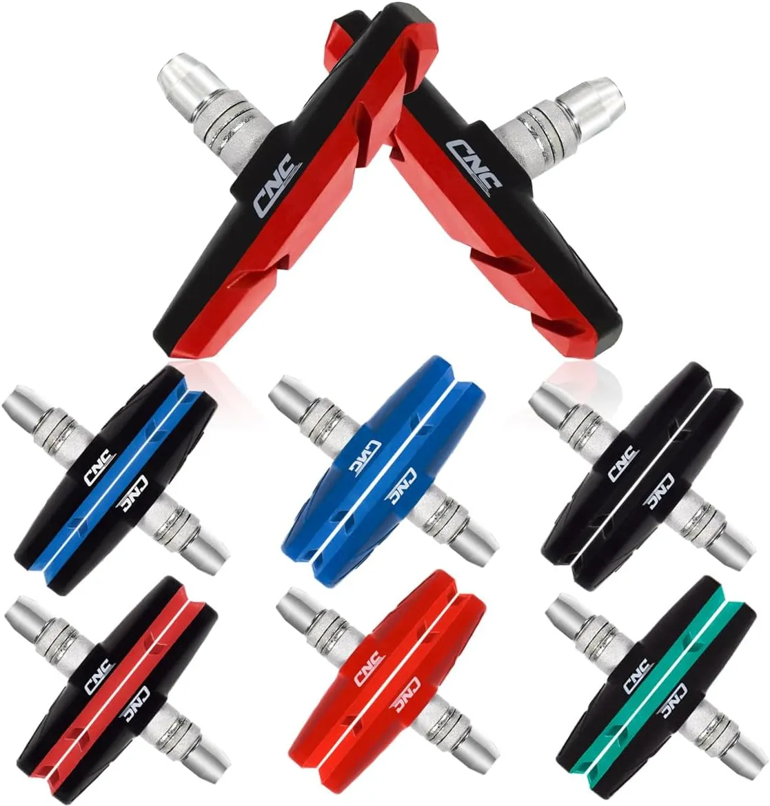 CNC 2 Pairs Bicycle V-Brake Pads, Bike 70mm V Brake Blocks Set, Cantilever Brake Pads