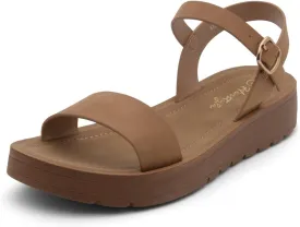 Herstyle Womens Flat Sandals  One Band Ankle Strap Dressy Casual Sandals with Cushioned Footbed | Comfortable Open Toe Walking Shoes for Summer & Daily Wear