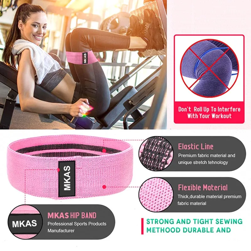Hip Fitness Resistance Bands Exercise Workout Set