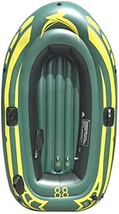 Inflatable Boat with Oars 2/3/4 Person, Inflatable Boats for Adults, Inflatable Rafts for Rivers, Fishing Dinghy