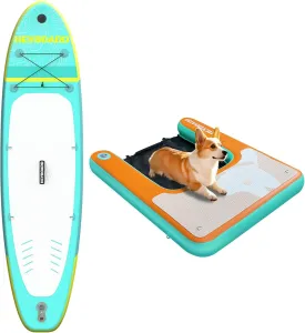 Inflatable Paddle Board & Inflatable Dog Pool Ramp Bundle
