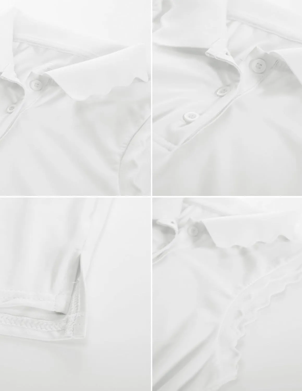 JACK SMITH Women Sleeveless Golf Polo Shirt Button Scalloped Tank Tops Moisture Wicking Tennis Shirts with Split Hem