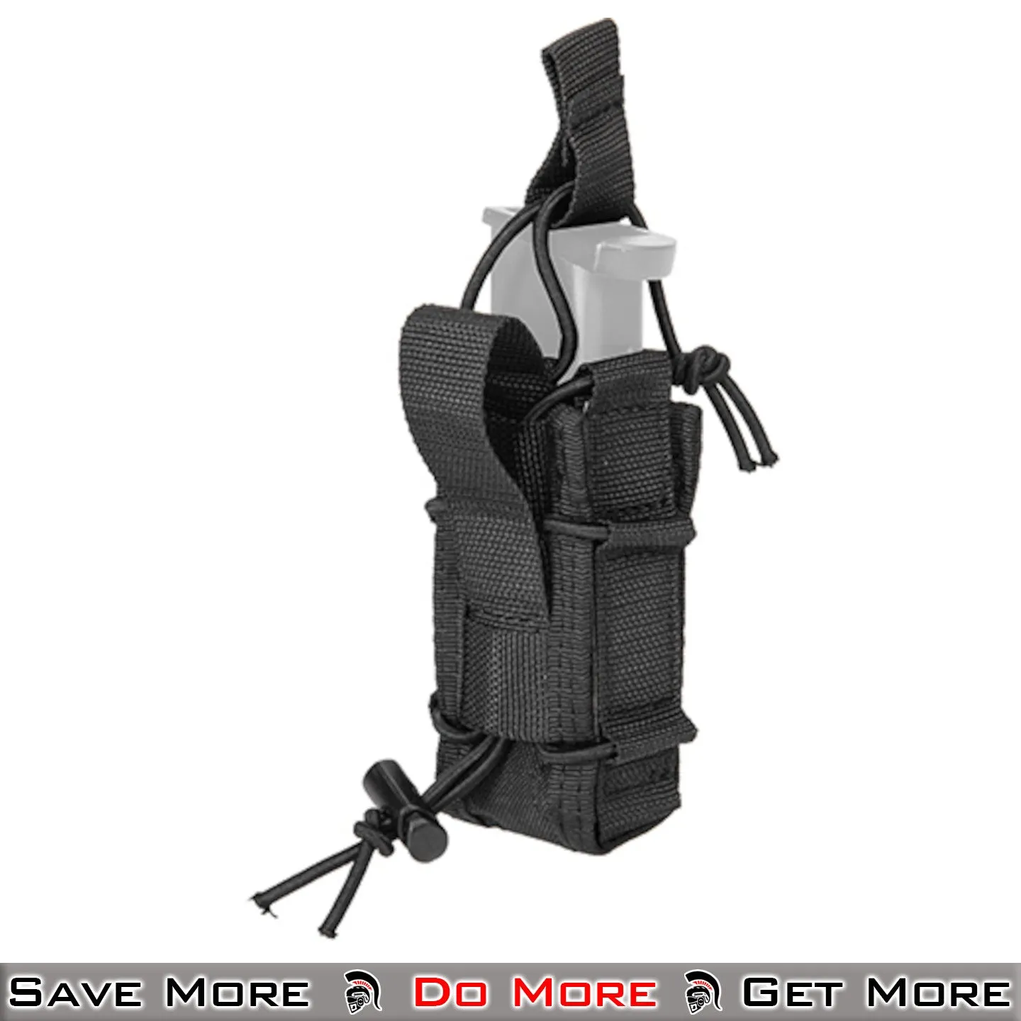 Lancer Tactical Single Pistol Pouch - Black MOLLE Mag Tactical Airsoft Pouches
