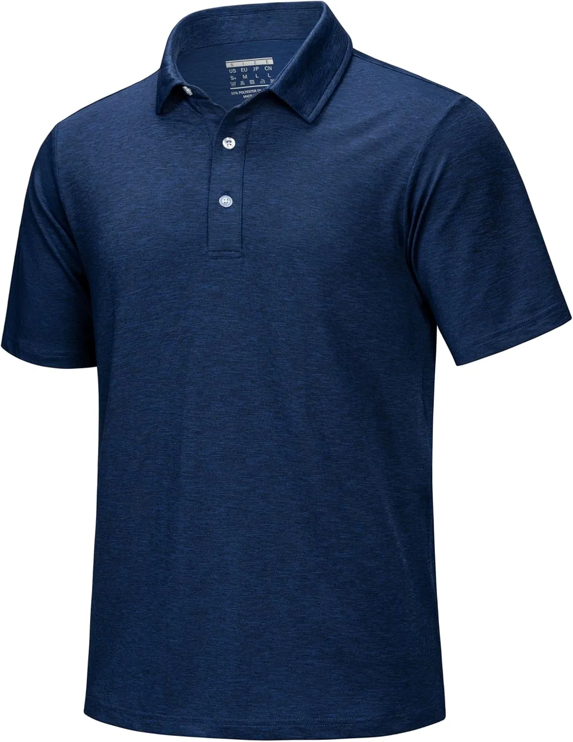 MAGCOMSEN Men's Short-Sleeve Polo,Golf Shirts for Men 3-Button Moisture Wicking,Athletic Outdoor Collared T-Shirt