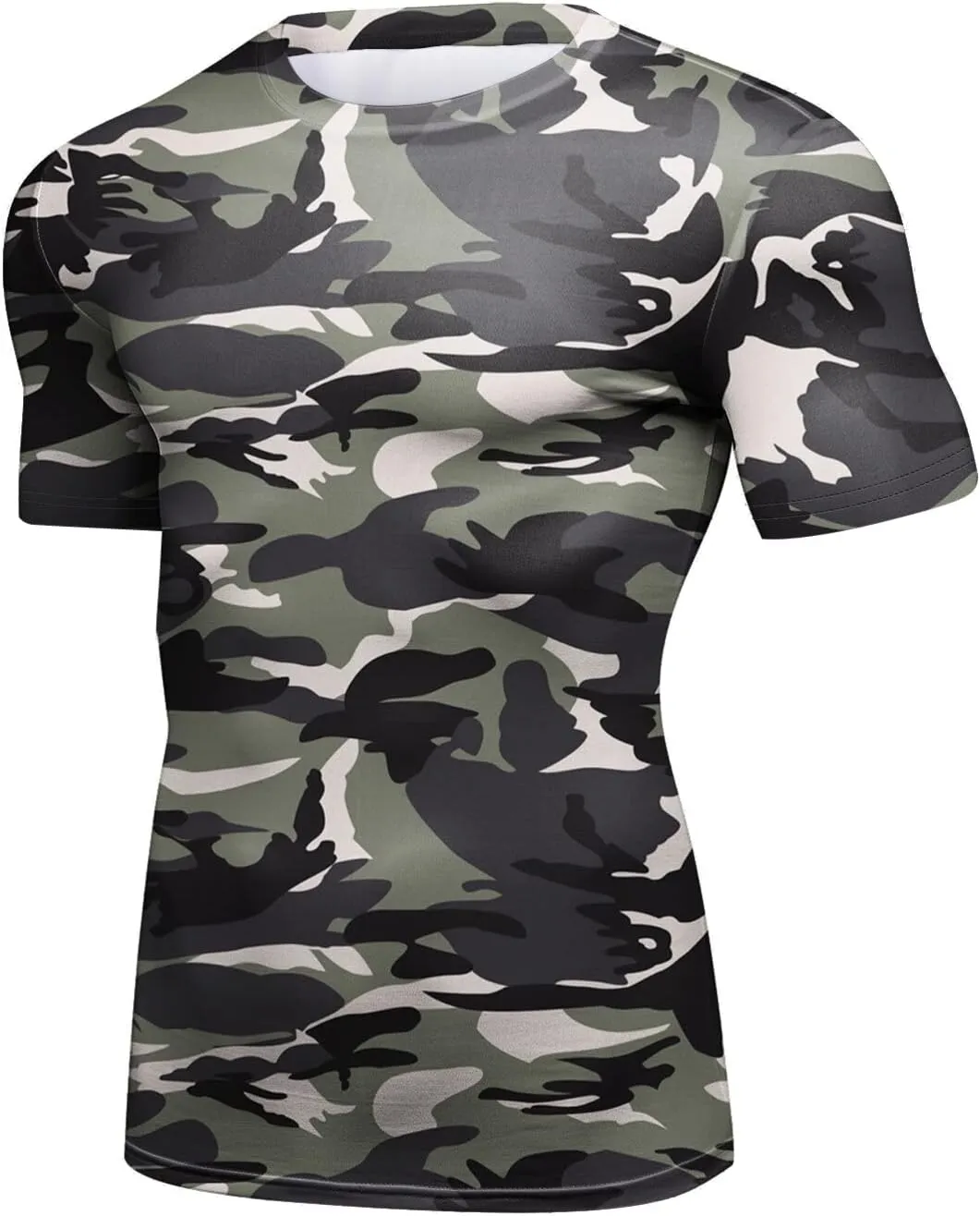 Men's Fitness Shirt Compression Short Sleeve Sports T-Shirt Workouts Running Tee Quickly Dry Tops Bat Logo Blouse