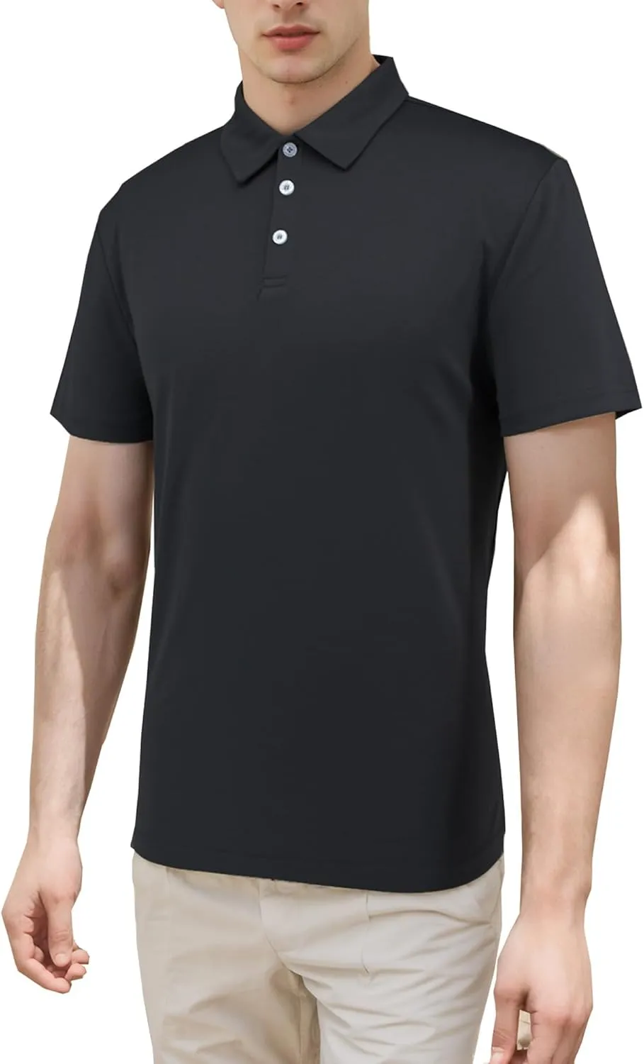 Mens Golf Shirts Short Sleeve Quick-Dry Moisture Wicking Cool Dry Shirts for Men Athletic Sport Collared Shirts