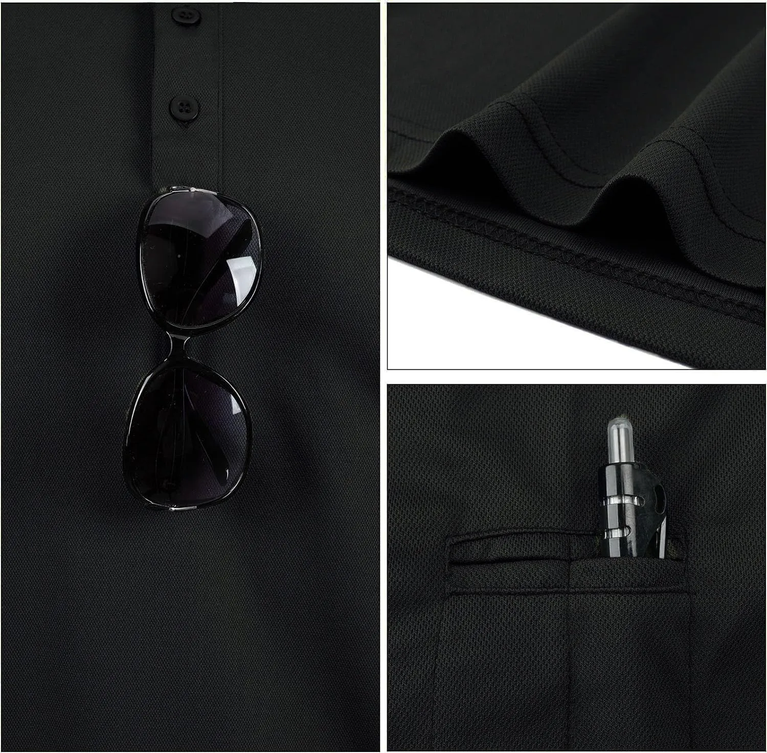 Men's Polo Shirt Quick Dry Performance Short Sleeve Tactical Golf Shirts