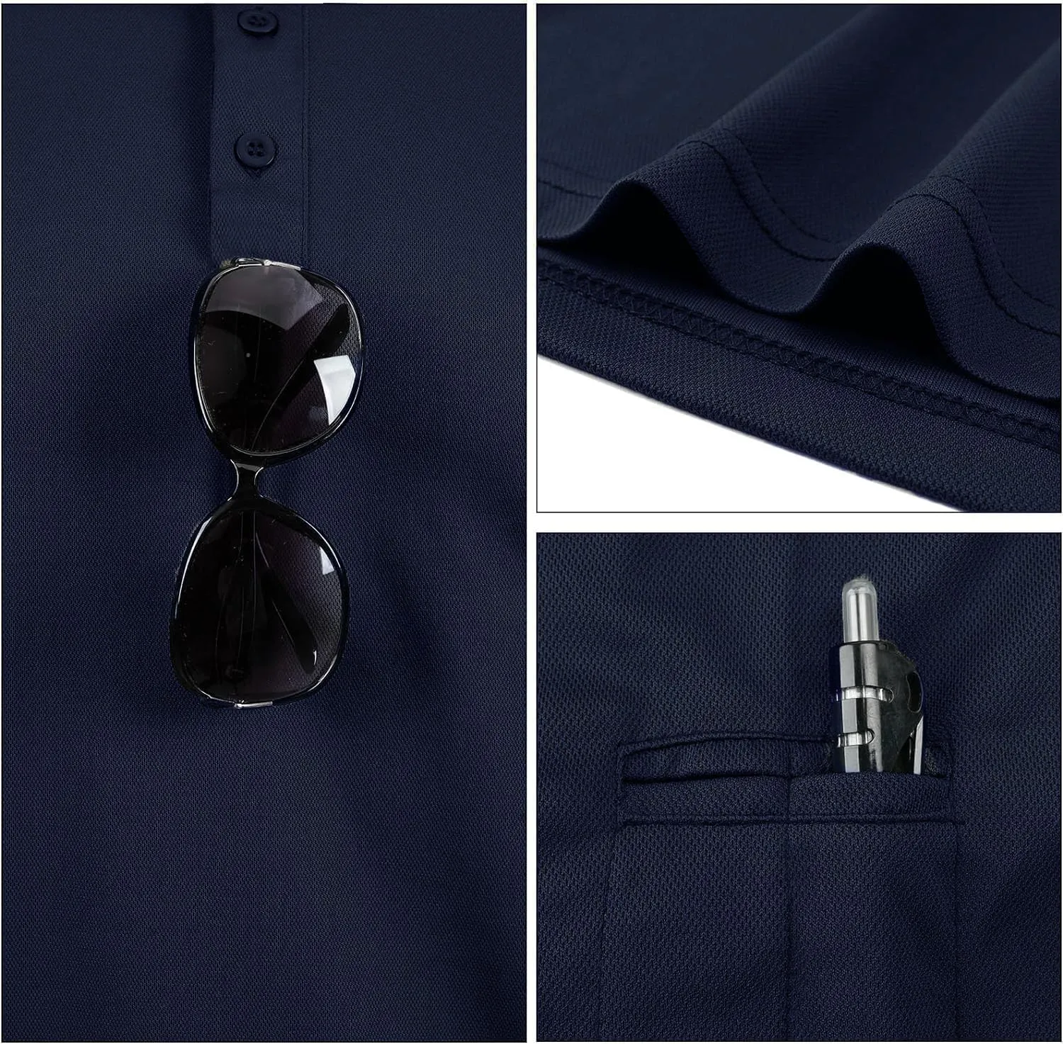 Men's Polo Shirt Quick Dry Performance Short Sleeve Tactical Golf Shirts