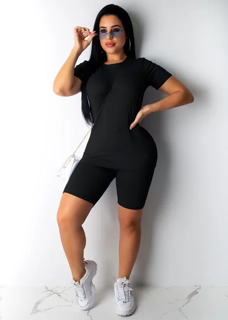 Neon Top Short Pants Workout Clothes