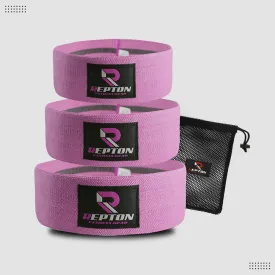 Pink Set Of 3 Resistance Booty Bands with Easy Normal and Heavy Resistance