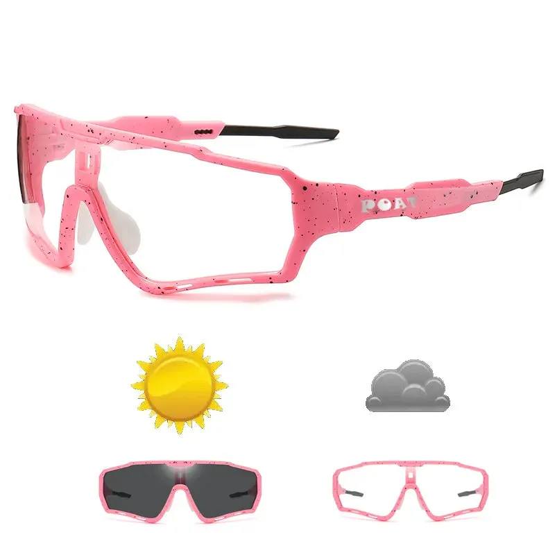 POAT Brand New Style Photochromic Cycling Fishing Running Sunglasses Sports Men Women MTB Windproof Bike Bicycle Eyewear