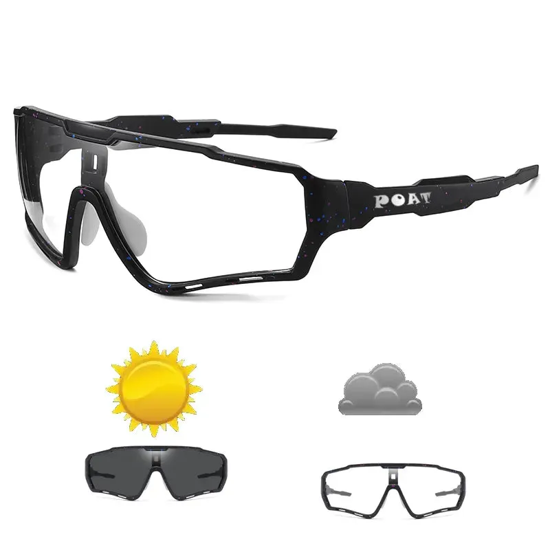 POAT Brand New Style Photochromic Cycling Fishing Running Sunglasses Sports Men Women MTB Windproof Bike Bicycle Eyewear
