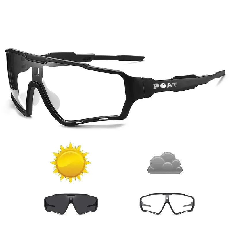 POAT Brand New Style Photochromic Cycling Fishing Running Sunglasses Sports Men Women MTB Windproof Bike Bicycle Eyewear