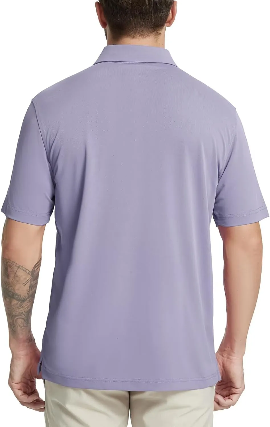 Rouen Golf Shirts for Men Dry Fit Performance Short Sleeve Moisture Wicking Plain Pique Casual Sports Mens Polo Shirts