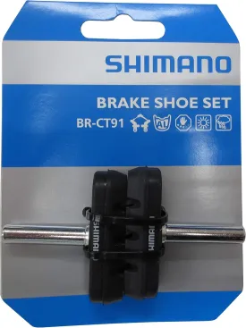 SHIMANO Unisex - Adult BR-CT91 Brake Shoes, Black, 1 Pair