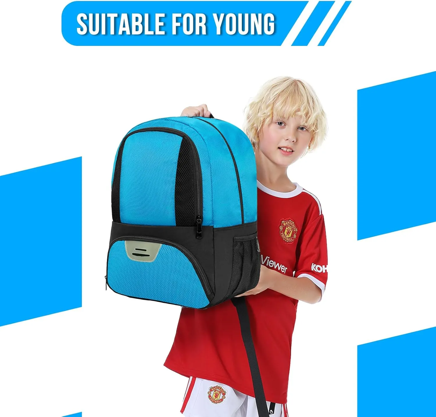 Soccer Bag,Youth Soccer Backpack, Football Volleyball Basketball Backpack fo,Sport Equipment Bags with Shoe compartment