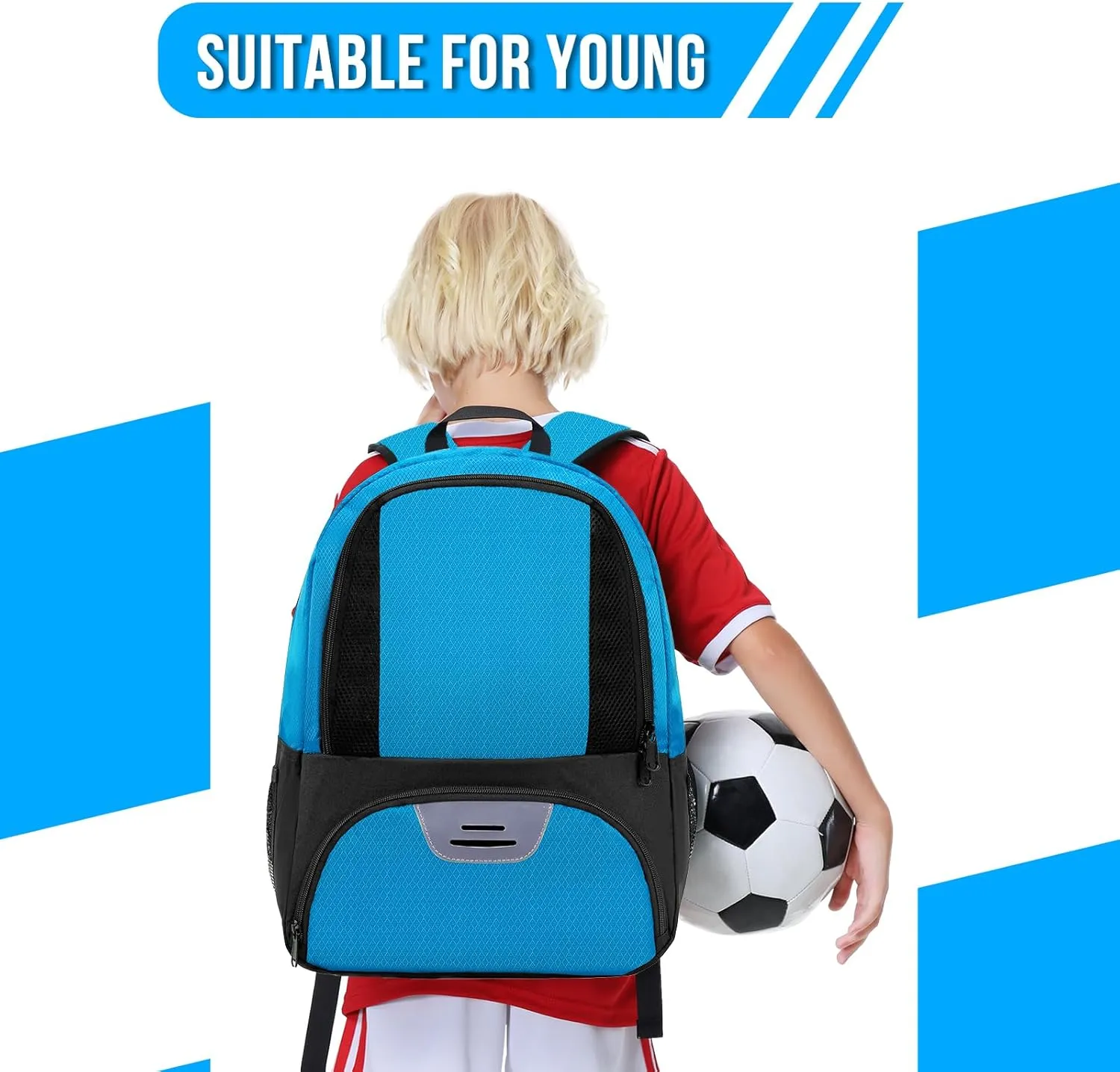 Soccer Bag,Youth Soccer Backpack, Football Volleyball Basketball Backpack fo,Sport Equipment Bags with Shoe compartment