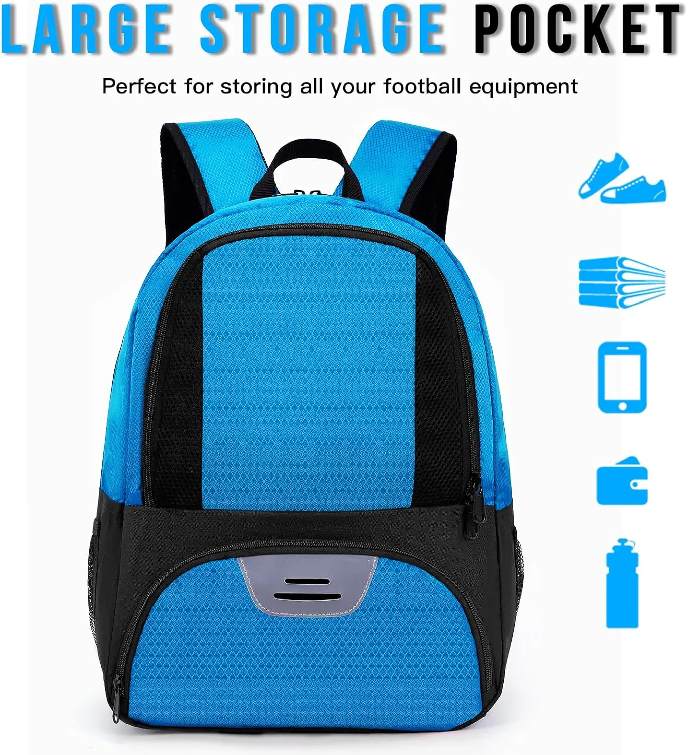 Soccer Bag,Youth Soccer Backpack, Football Volleyball Basketball Backpack fo,Sport Equipment Bags with Shoe compartment