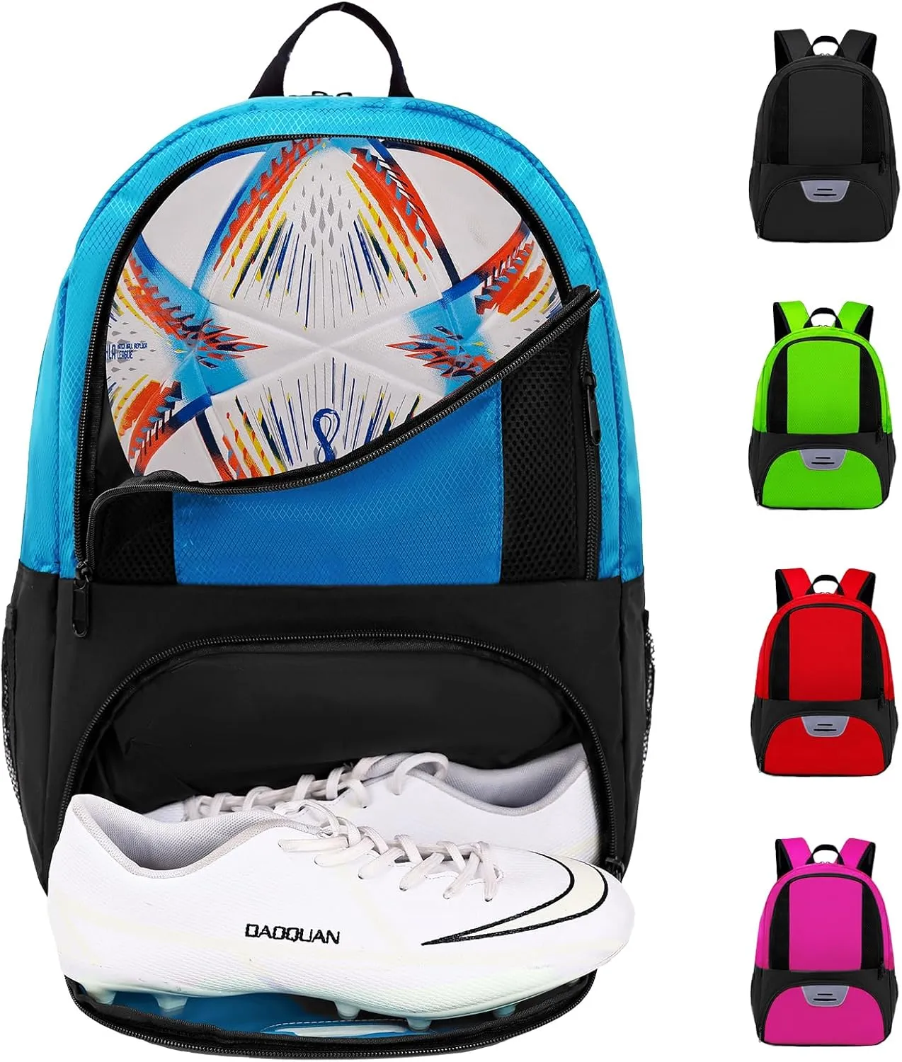 Soccer Bag,Youth Soccer Backpack, Football Volleyball Basketball Backpack fo,Sport Equipment Bags with Shoe compartment