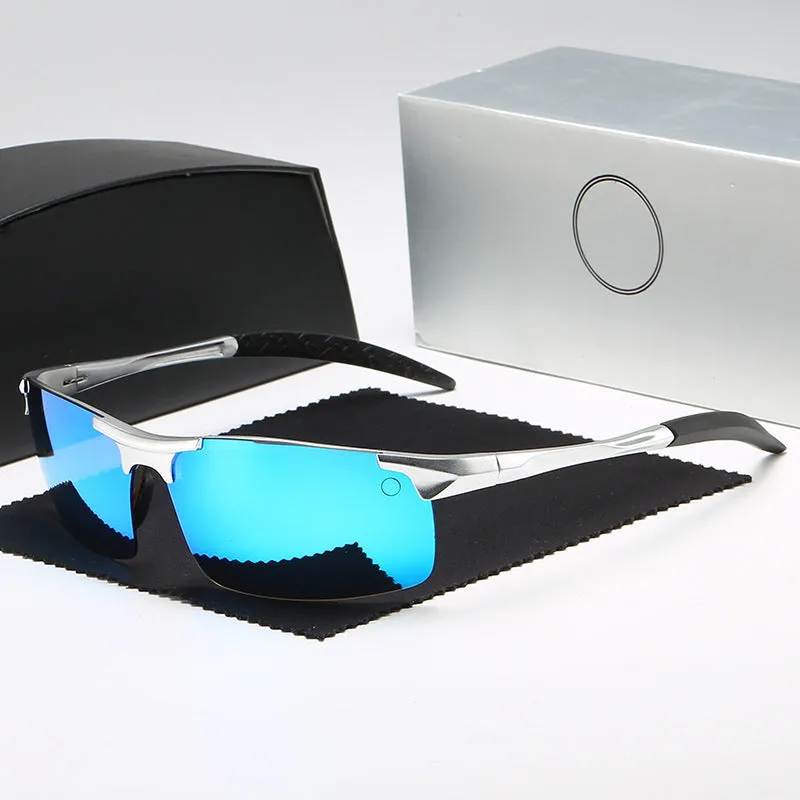 Sunglasses sun Shades Aluminum Magnesium Semi Rimless Sports Driving Color Changing Day and Night for Driving unisex