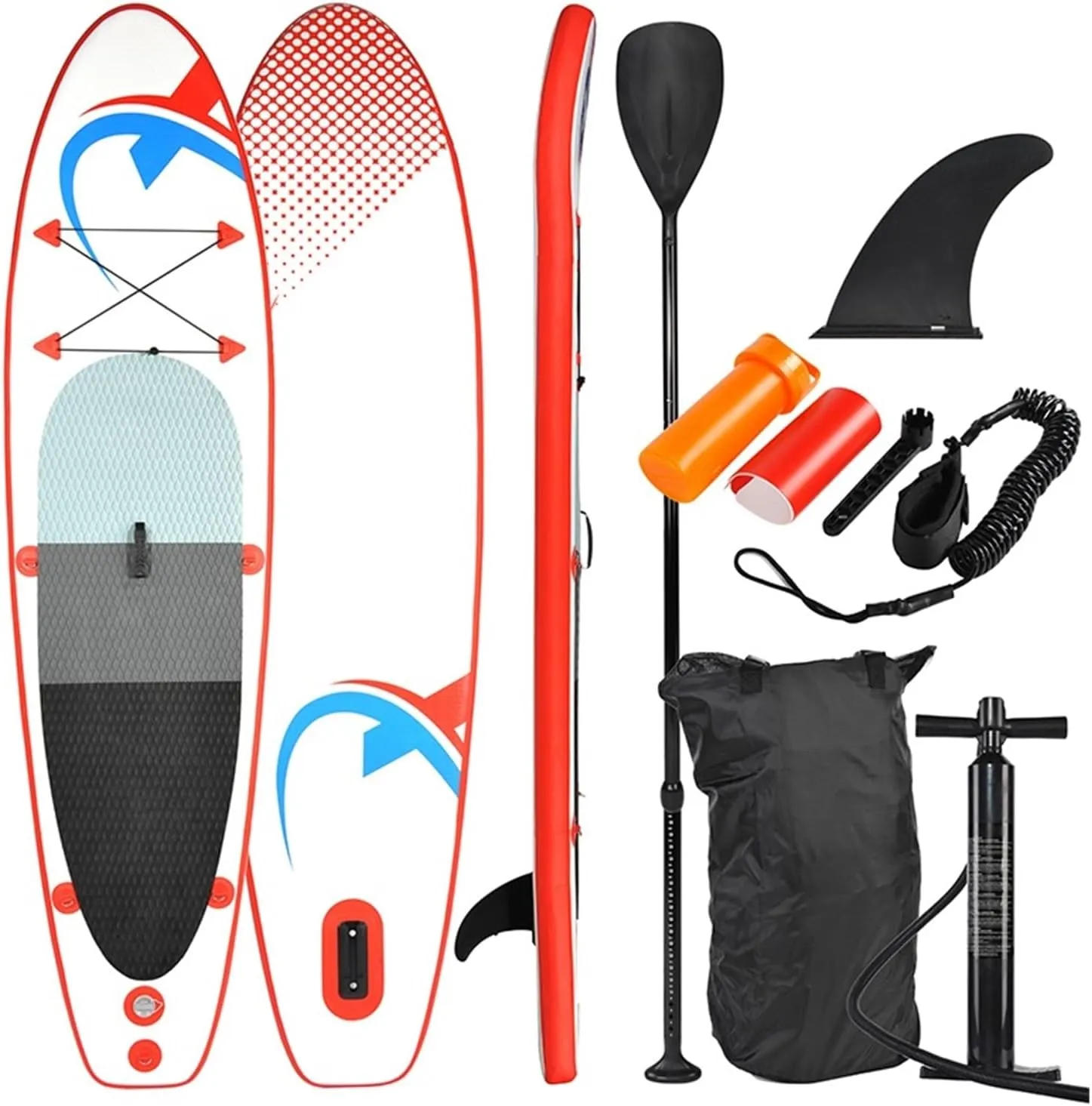 Surfboard Inflatable SUP305 Stand Up Paddle Board for All Skill Levels, Non-Slip SUP, Surfboard with Paddle&Fin&Waterproof Bag&Air Pump Outdoor Recreation
