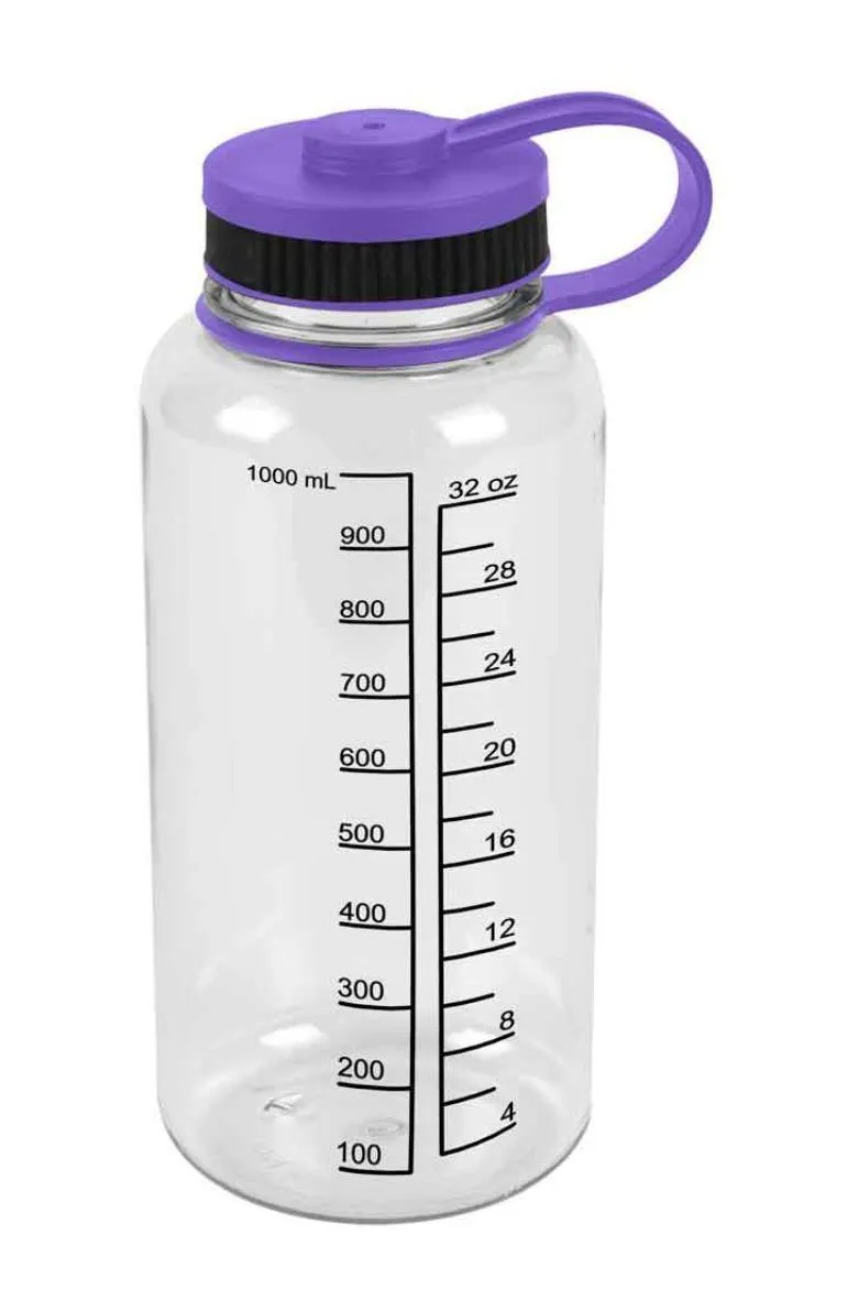 Water Drink Bottle Measurements Measure Mix Smoothies Shaker Fitness Sports 32oz