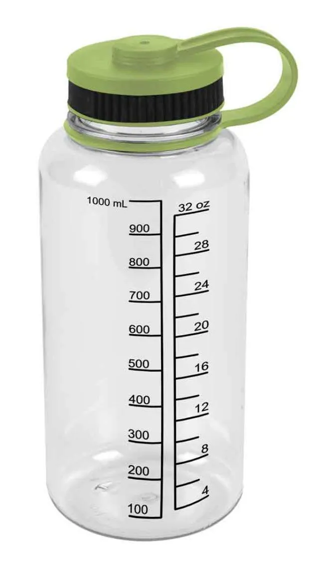 Water Drink Bottle Measurements Measure Mix Smoothies Shaker Fitness Sports 32oz