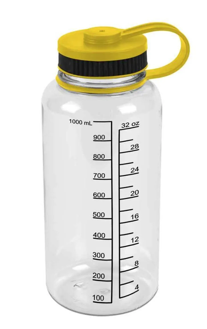 Water Drink Bottle Measurements Measure Mix Smoothies Shaker Fitness Sports 32oz