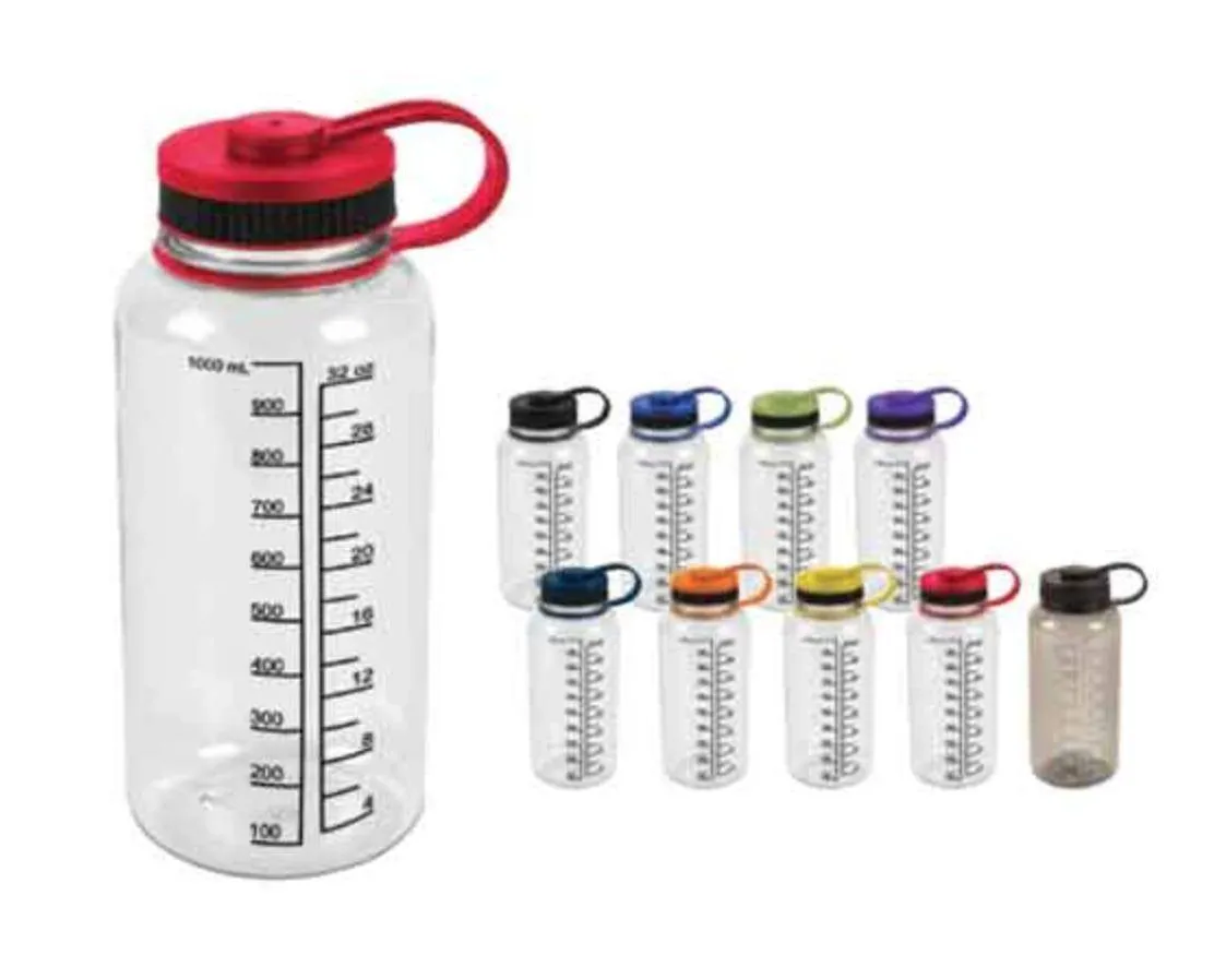 Water Drink Bottle Measurements Measure Mix Smoothies Shaker Fitness Sports 32oz