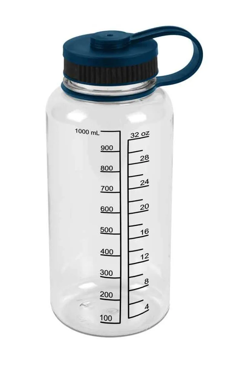 Water Drink Bottle Measurements Measure Mix Smoothies Shaker Fitness Sports 32oz