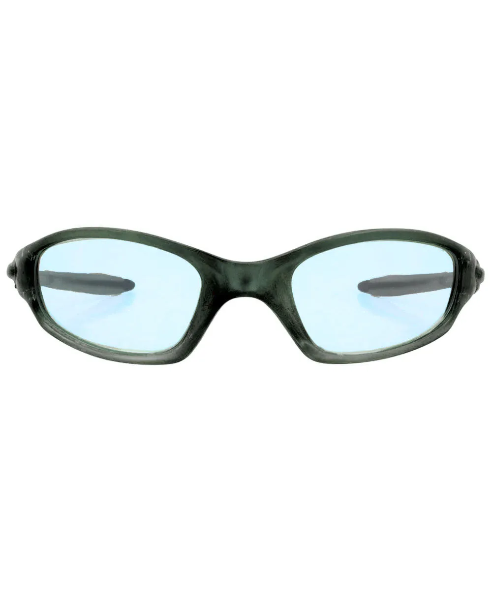 WIKKETTY Smoke/Blue Sports Sunglasses