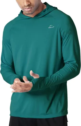 Willit Men's Sun Shirts UPF 50  Rash Guard Long Sleeve Sun Protection Hoodie SPF UV Fishing Lightweight Athletic Running