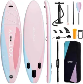 YOTTOY Inflatable Stand Up Paddle Board (SUP) 12'6" - Ultra-Stable Lightweight SUP, Non-Slip Deck with Premium Paddleboard Accessories | Portable All-Around Board for Surfing, Yoga & Fishing